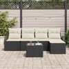 vidaXL Gartensofa-set Schwarz Poly-Rattan