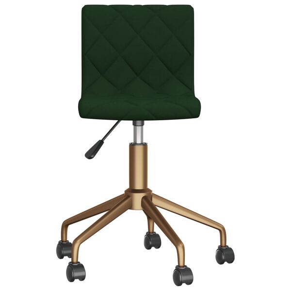 vidaXL Esszimmerst&uuml;hle 2 Stk. Drehbar Dunkelgr&uuml;n Samt