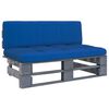 vidaXL Outdoor-Mittelsofa Paletten Impr&auml;gniertes Kiefernholz Grau