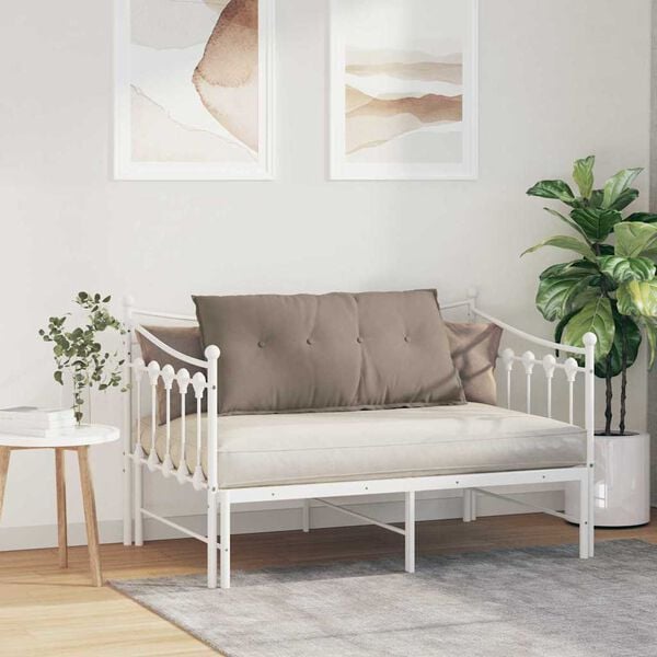 vidaXL R&uuml;ckenkissen Taupe 100 x 50 cm Mikrofaserstoff