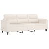 vidaXL 3-Sitzer-Sofa mit Kissen Beige 180 cm Mikrofasergewebe