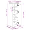 vidaXL Schuhschrank Grau Sonoma 30x35x100 cm Holzwerkstoff