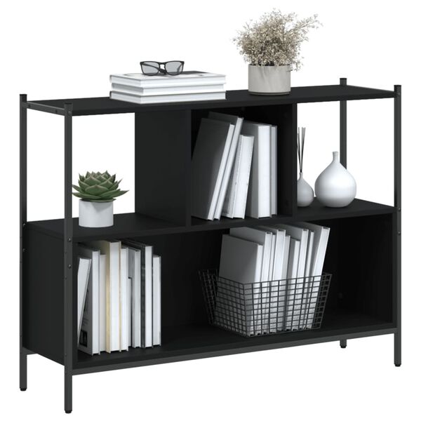 vidaXL B&uuml;cherregal Schwarz 102x28x77,5 cm Holzwerkstoff