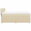 vidaXL Boxspringbett mit Matratze Creme 160x200 cm Stoff