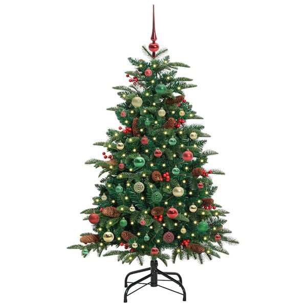 vidaXL K&uuml;nstlicher Weihnachtsbaum mit 150 LEDs mit St&auml;nder Gr&uuml;n 150 cm