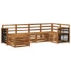 vidaXL Outdoor-Sofagarnitur 6 stk. Natur Massivholz Akazie