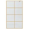 vidaXL Walk-in Duschwand Gold 115 x 195 cm Geh&auml;rtetes Glas
