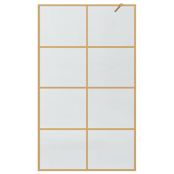 vidaXL Walk-in Duschwand Gold 115 x 195 cm Geh&auml;rtetes Glas
