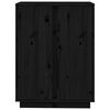 vidaXL Sideboard Schwarz 60x35x80 cm Massivholz Kiefer