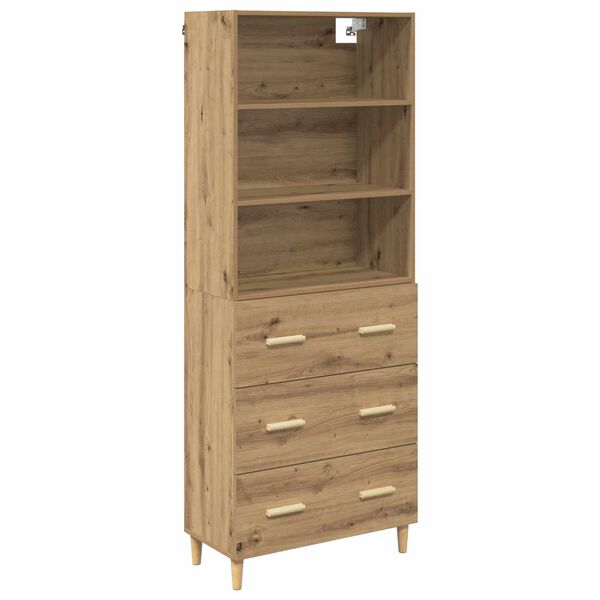 vidaXL Highboard Artisan-Eiche 69,5 x 32,5 x 180 cm Holzwerkstoff