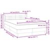 vidaXL Boxspringbett mit Matratze Dunkelgrau 140x220 cm Samt