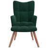 vidaXL Relaxsessel mit Hocker Dunkelgr&uuml;n Samt