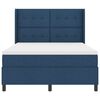 vidaXL Boxspringbett mit Matratze mit Kopfteil Blau 190 x 140 cm Stoff