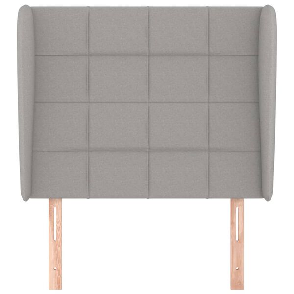 vidaXL Kopfteil mit Ohren Hellgrau 83x23x118/128 cm Stoff