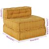 vidaXL Modulares Sofa 4 pcs Gelb Stoff