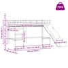 vidaXL Kinder-Loftbett mit Rutsche Wei&szlig; und Anthrazit 90 x 190 cm