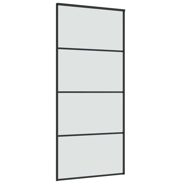 vidaXL Schiebet&uuml;r mit Beschlag 90x205 cm ESG-Glas & Aluminium