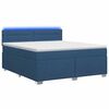 vidaXL Boxspringbett mit Matratze und LED Blau 180 x 200 cm Stoff