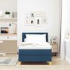 vidaXL LED Boxspringbett mit Matratze mit LED Blau 90 x 190 cm Stoff