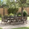 vidaXL Garten Essgruppe 9 pcs Braun Poly-Rattan
