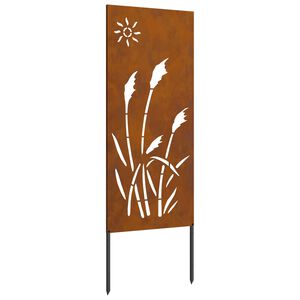 vidaXL Garten Sichtschutz-Leinwand Rostoptik 50 x 140 cm