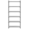 vidaXL B&uuml;cherregal 6 B&ouml;den Grau Sonoma 80x30x188 cm Holzwerkstoff