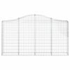 vidaXL Gabionen mit Hochbogen 7 Stk. 200x30x100/120cm Verzinktes Eisen