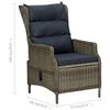 vidaXL 3-tlg. Garten-Lounge-Set mit Auflagen Poly Rattan Braun