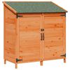 vidaXL Gartenschuppen mit Dach mit Schloss Braun 106,5 x 56 x 113,5 cm