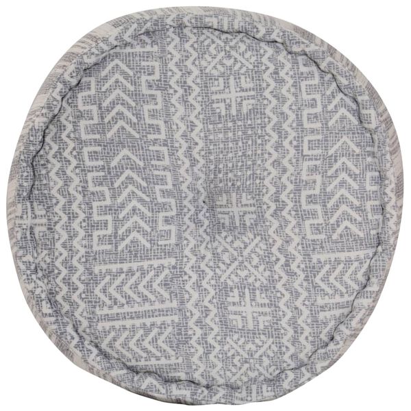 vidaXL Handgefertigter Sitzpuff mit Muster Blau 50 x 25 cm Baumwolle