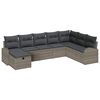 vidaXL Sofa Set 8 Stk. Grau Poly-Rattan