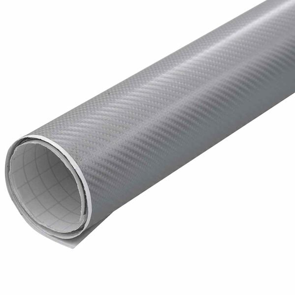 vidaXL Autofolien 2 Stk. 4D Silber 100x150 cm+50x150 cm