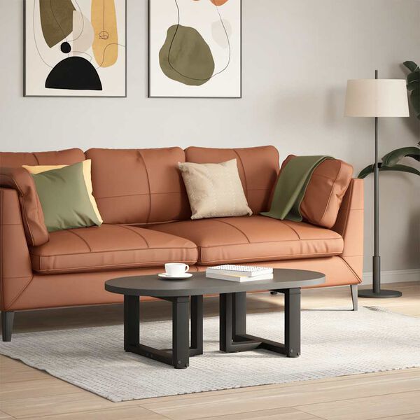 vidaXL Couchtischbeine T-Form 2 Stk. Schwarz 40x25x(30-31) cm Stahl