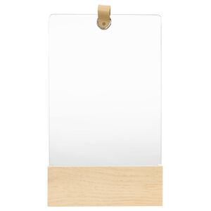 vidaXL Wandspiegel Kiefer Massivholz 23x39,5 cm