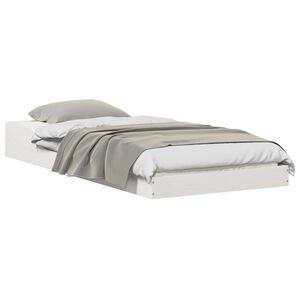 vidaXL Bettrahmen Wei&szlig; 80 x 210 cm Massives Kiefernholz
