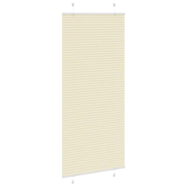 vidaXL Plissee Creme 95x200 cm Stoffbreite 94,4 cm Polyester