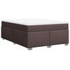 vidaXL Boxspringbett mit Matratze Dunkelbraun 140x190 cm Stoff