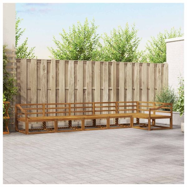 vidaXL Outdoor-Sofagarnitur 6 pcs Natur Massivholz Akazie