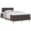 vidaXL Boxspringbett mit Kissen Dunkelbraun 120 x 200 cm Stoff