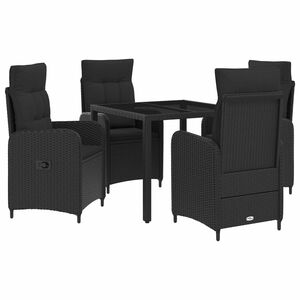 vidaXL Outdoortisch-Set 5 pcs PE Rattan und pulverbeschichteter Stahl