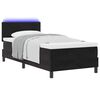 vidaXL LED Boxspringbett mit Matratze mit LED Schwarz 80 x 200 cm Samt