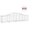 vidaXL Gabionen mit Hochbogen 25 Stk. 200x50x40/60 cm Verzinktes Eisen