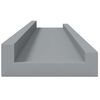 vidaXL Bilderleisten 2 Stk. Grau 60x9x3 cm MDF