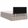 vidaXL Ottoman-Bett mit Matratze Taupe 120x190 cm Stoff