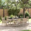 vidaXL Garten Essgruppe 7 pcs Beige Poly-Rattan
