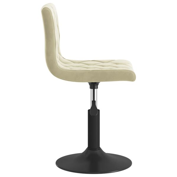 vidaXL Esszimmerst&uuml;hle 4 Stk. Drehbar Creme Samt