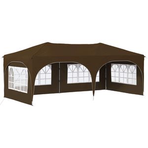 vidaXL Pop-up Partyzelt 575 x 288 x 245 cm Taupe Oxford-Stoff