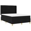 vidaXL Boxspringbett mit Matratze Schwarz 140 x 200 cm Stoff