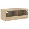 vidaXL TV-Wandschrank mit LED-Leuchten Sonoma-Eiche 80x35x31 cm