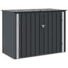 vidaXL Gartenlagerbox Schwarz 151,5 x 82 x 110,5 cm Stahl